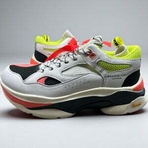 Brandblack Unisex Saga Sneakers - White/Lime - Size Men's 9 / Women's 11